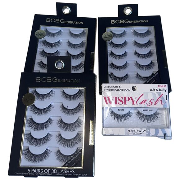3D Eyelash Extension Volume Wispy Lash Falsies 16 Pairs with Glue Starter Kits - Picture 3 of 11